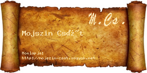 Mojszin Csát névjegykártya